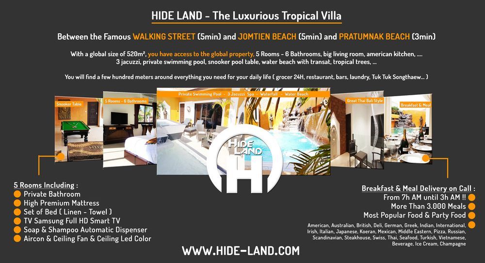 Hideland - The Luxury Tropical Villa Pattaja Kültér fotó